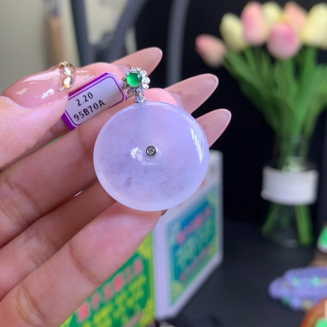 翡翠颈饰18K金镶嵌天然