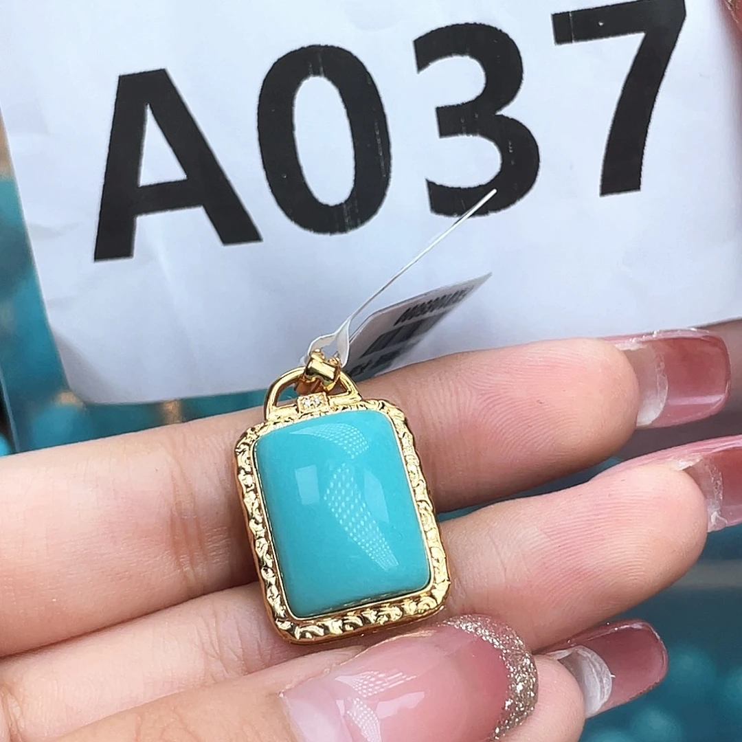 绿松石珠宝奇石18K金镶嵌