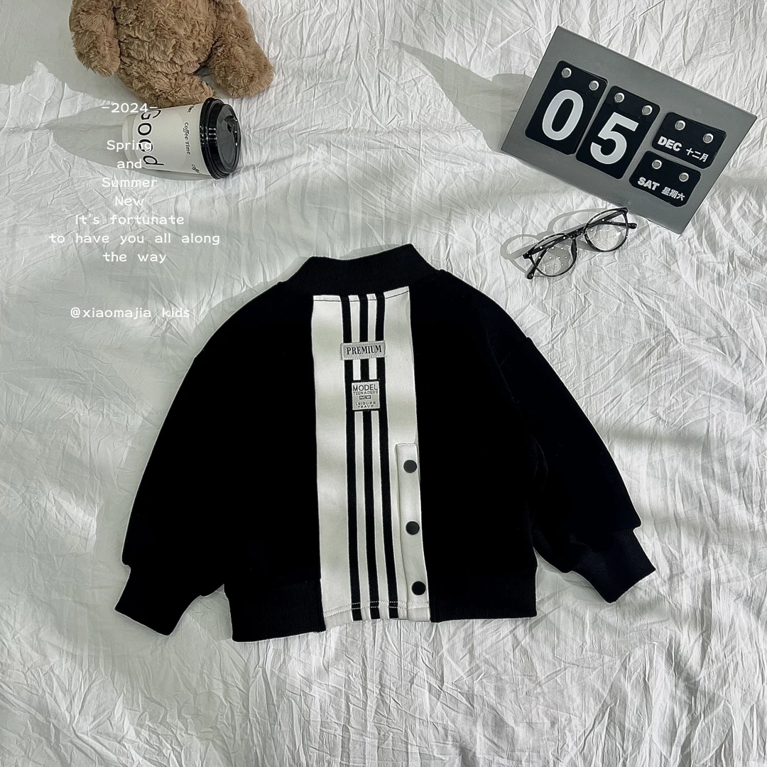 现货-儿童冬季加绒加厚糕糕绒套头卫衣D-3955纯色韩版宽松男女童