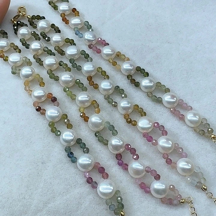 淡水珍珠手绳银S925镶嵌