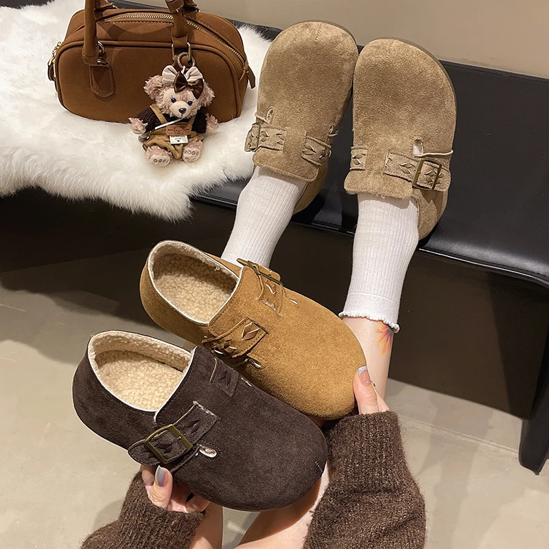 【现货+运费险】全包厚底加绒勃肯鞋琥珀流光单鞋一脚蹬