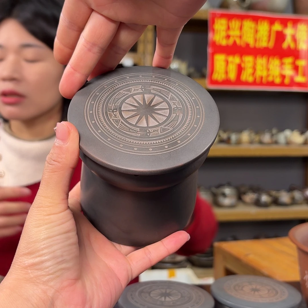 杯坭兴陶柴烧全手工原矿泥料杯