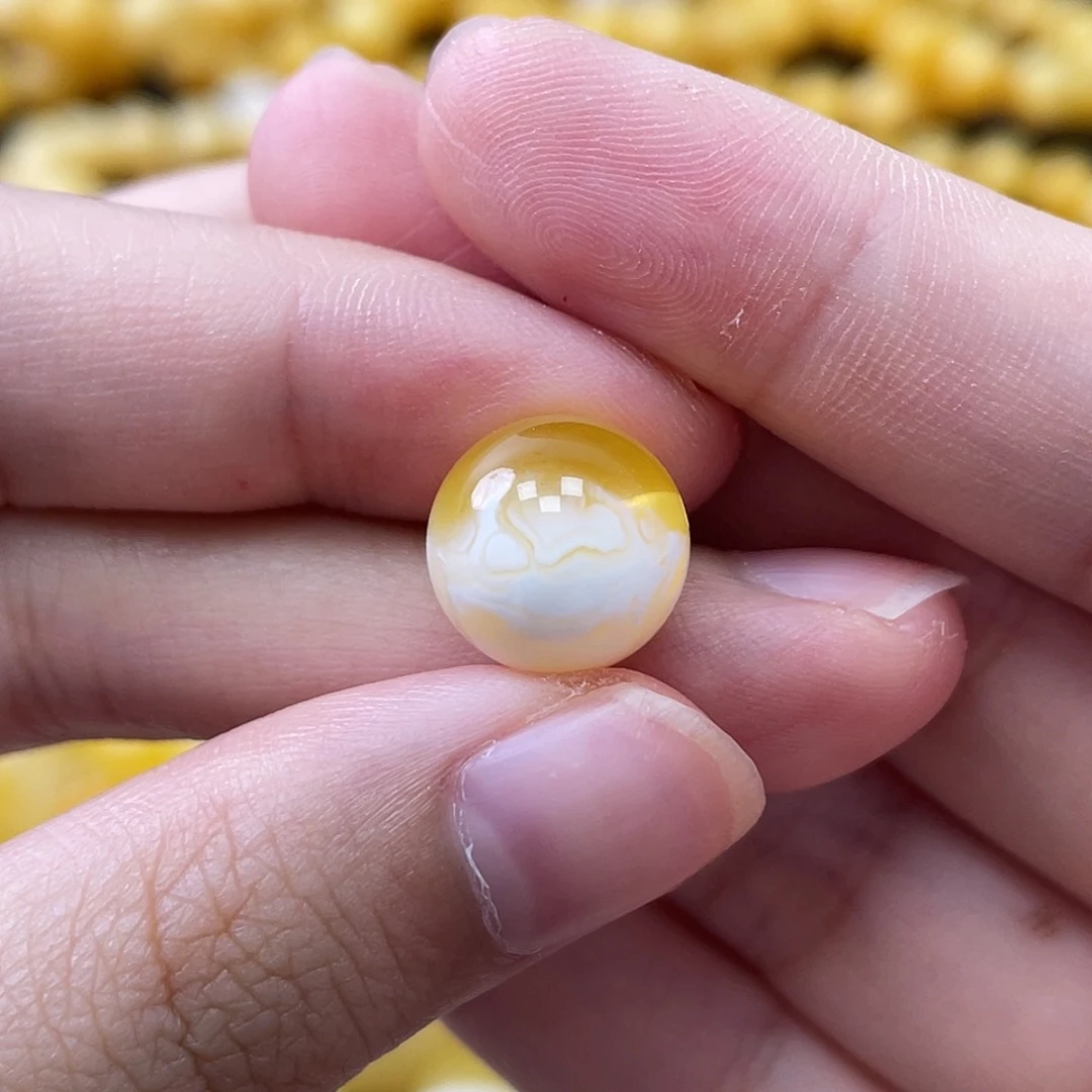 蜜蜡未镶嵌珠宝奇石瑕圆珠11.6mm