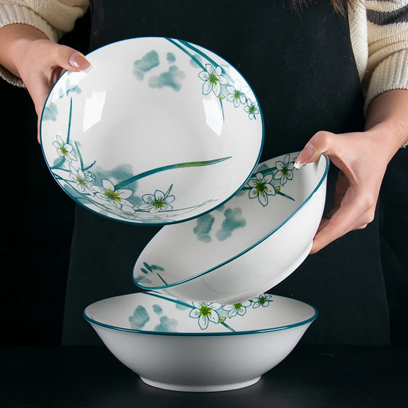 水仙花7英寸面碗6个装 包邮到家