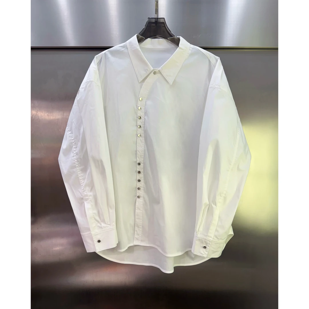 【YSFZ】设计师高级感特殊剪裁超薄宽松百搭长袖白衬衫
