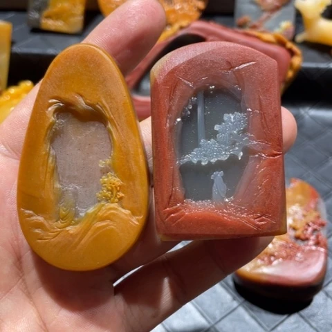 【闪购商品】未镶嵌石英质玉（黄龙玉）套链