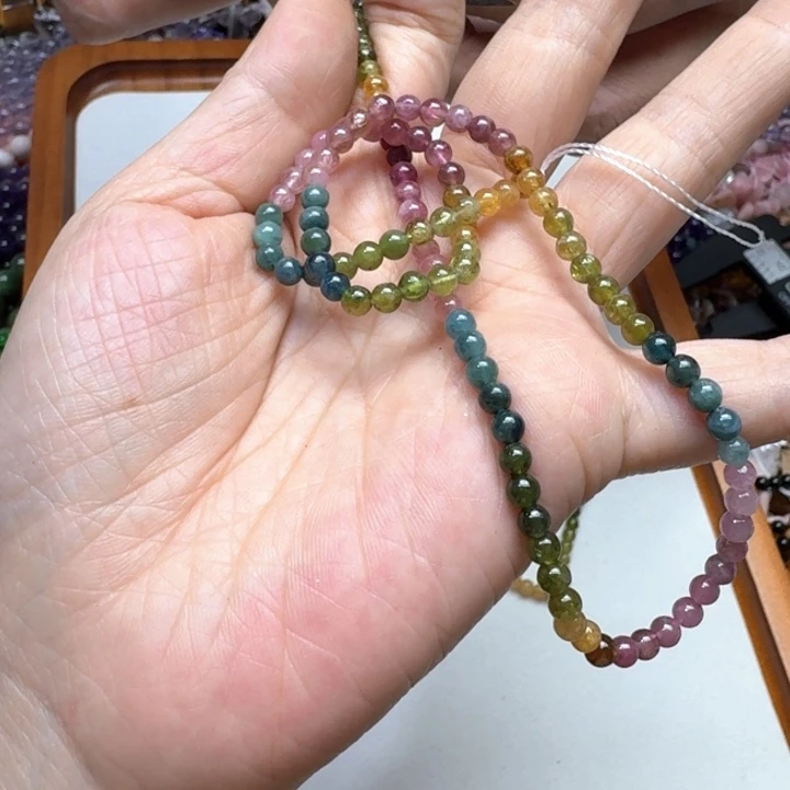 合金玛瑙/玉髓珠宝半成品小*?拍2份发一条4m碧玺