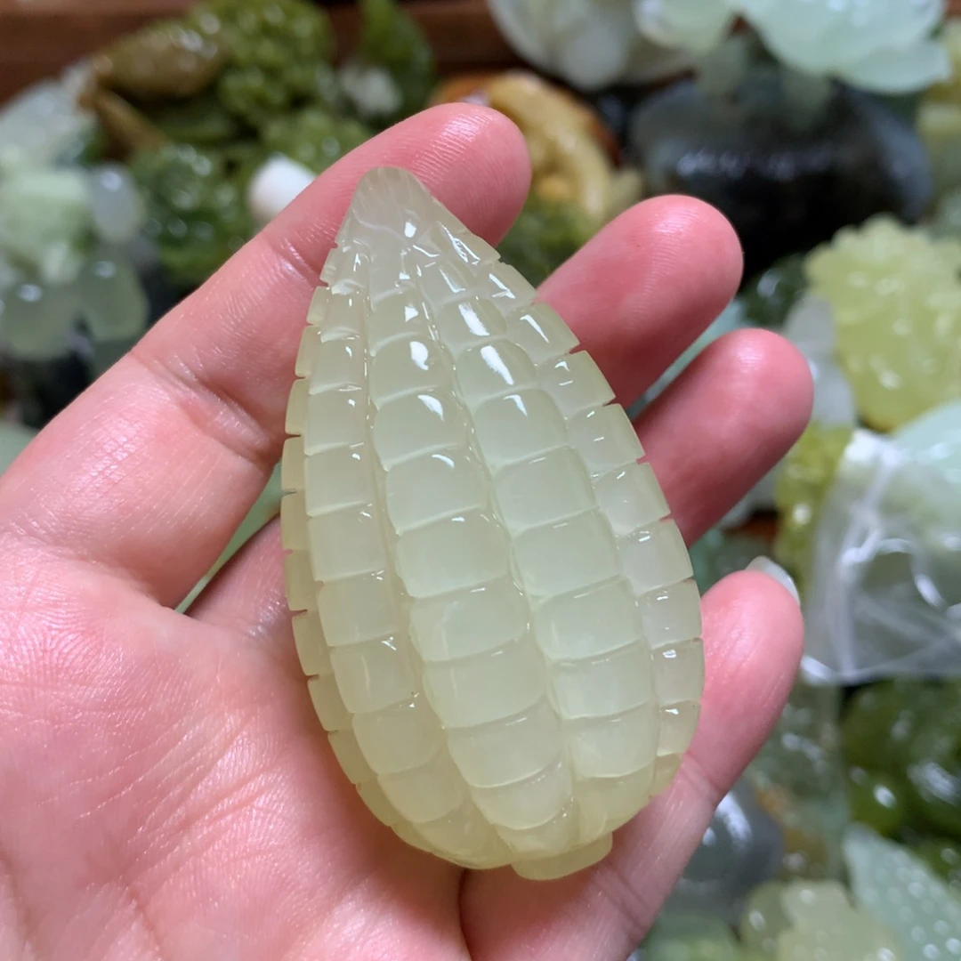 岫玉未镶嵌手把手把