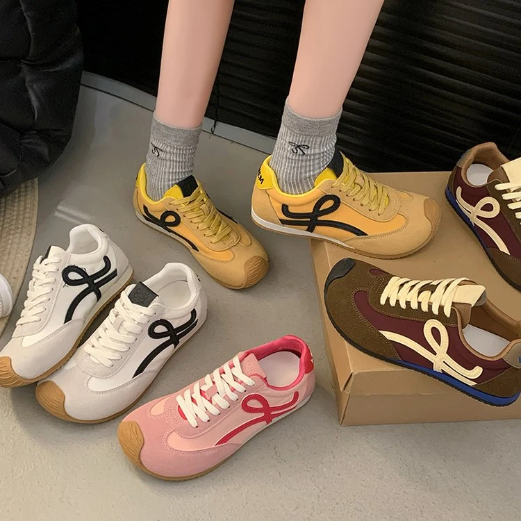 德训鞋女款2025新款春季女鞋子百搭复古轻便舒适阿甘鞋