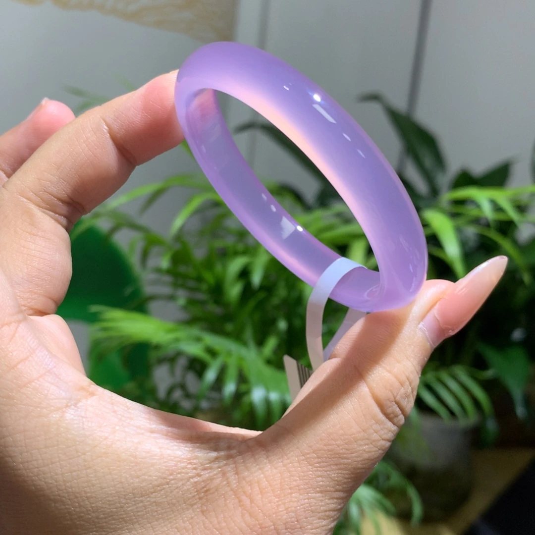 玛瑙/玉髓未镶嵌手镯紫薯