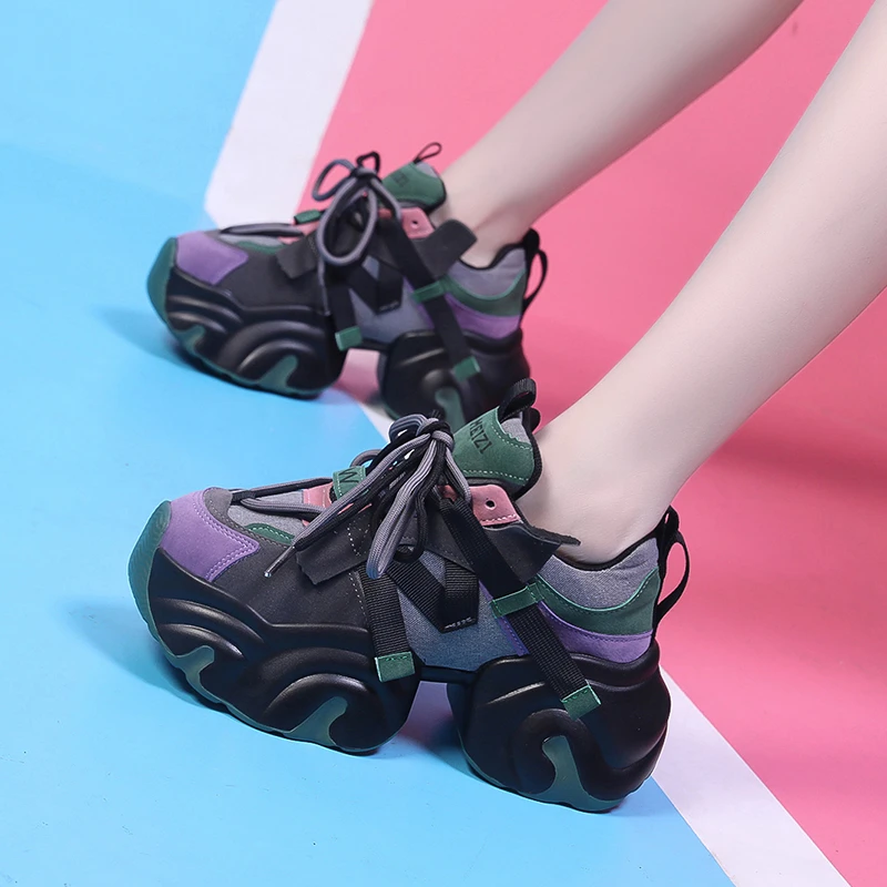 女款2025爆款专柜正品老爹鞋女2025年秋冬新款网红厚底增高运动鞋