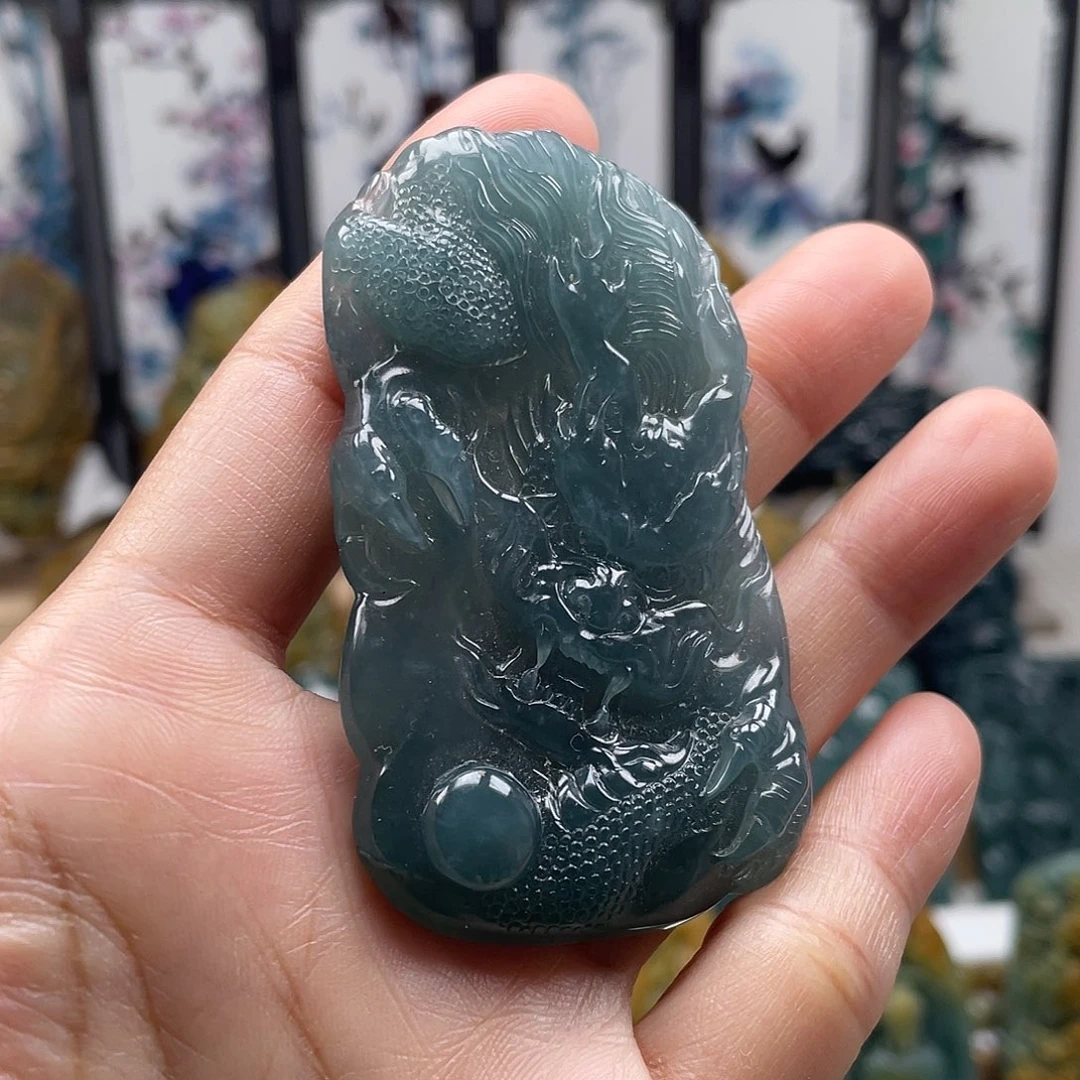 翡翠未镶嵌颈饰天然翡翠a货龙