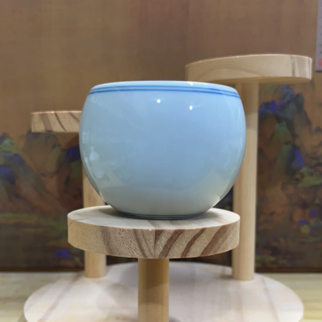 草木青复古龙蛋杯主人杯120毫升（微瑕）