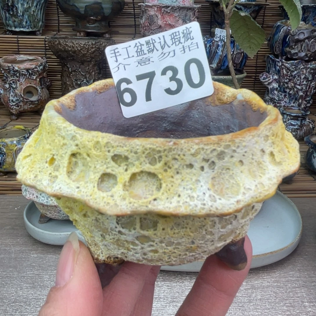 手工花盆默认瑕疵完美者勿拍