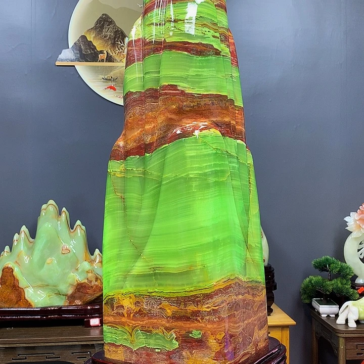 石材靠山摆件创意