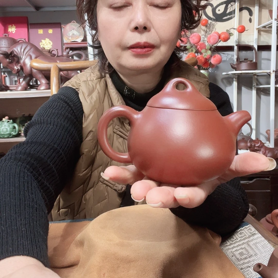 茶壶朱泥原矿紫砂壶
