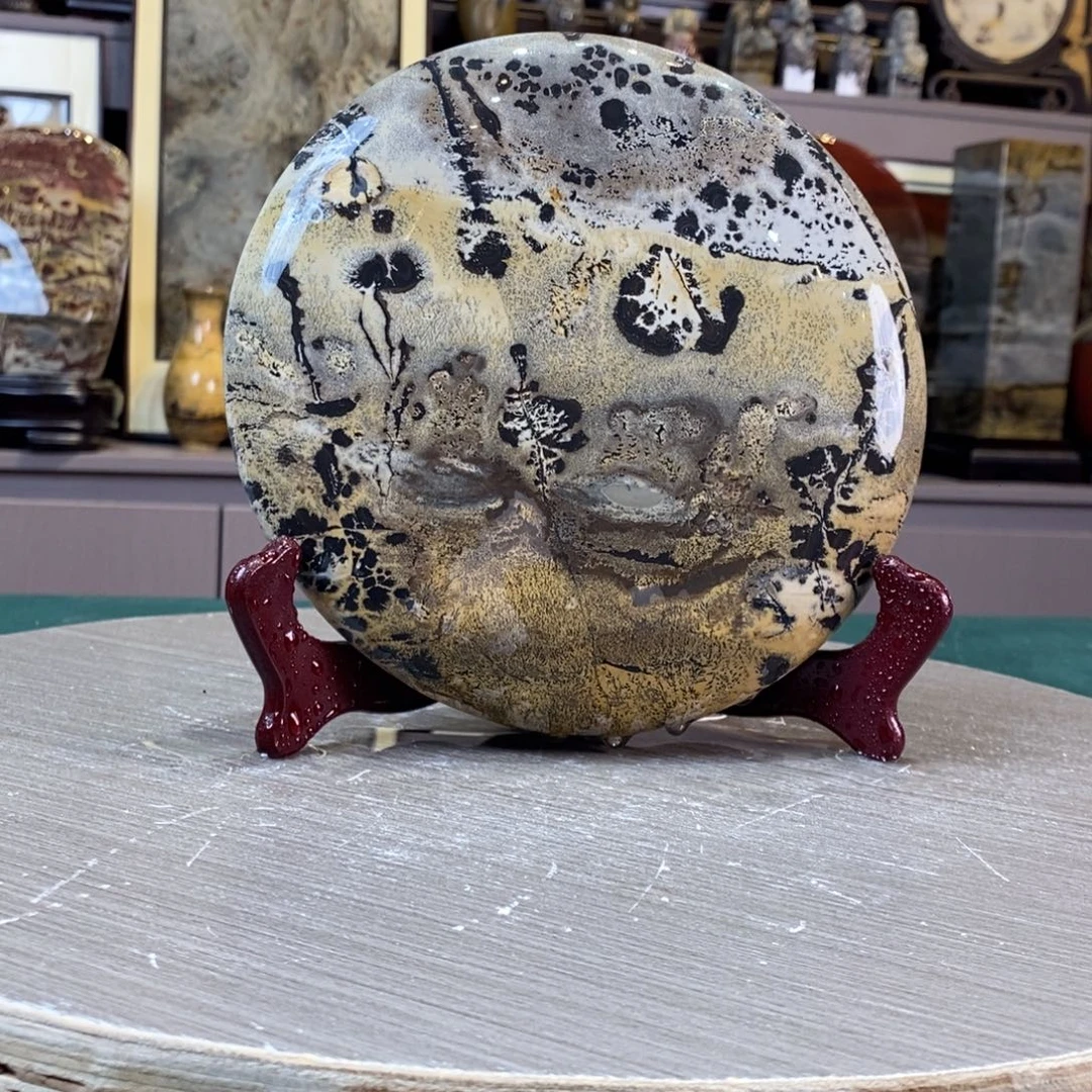 石材广西国画石草花石