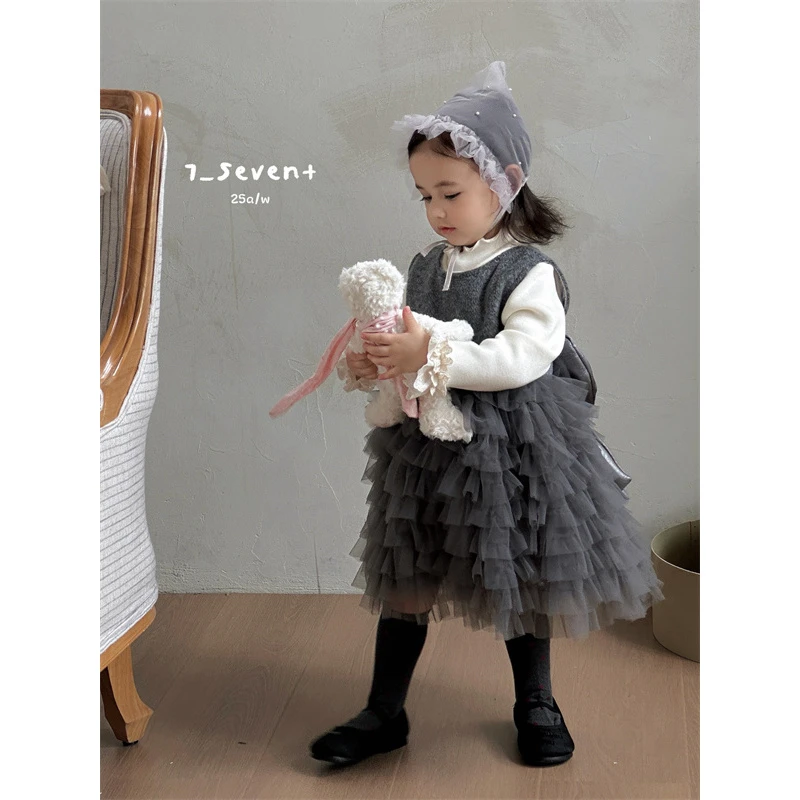 7Seven·25冬~大蝴蝶结纱裙两件套393（童装汉服）