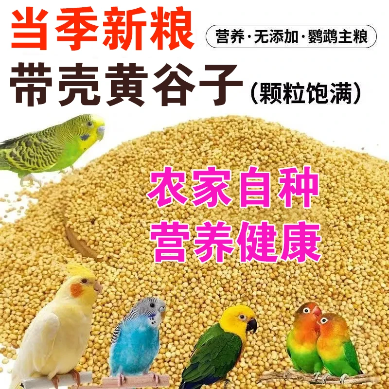 虎皮鹦鹉牡丹玄凤粮食带壳黄谷子营养均衡八哥小鸡小鸭鹦鹉专用粮