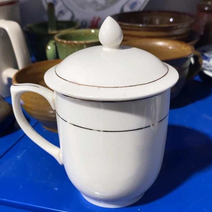瓷片一物一拍，华表底款办公杯一个