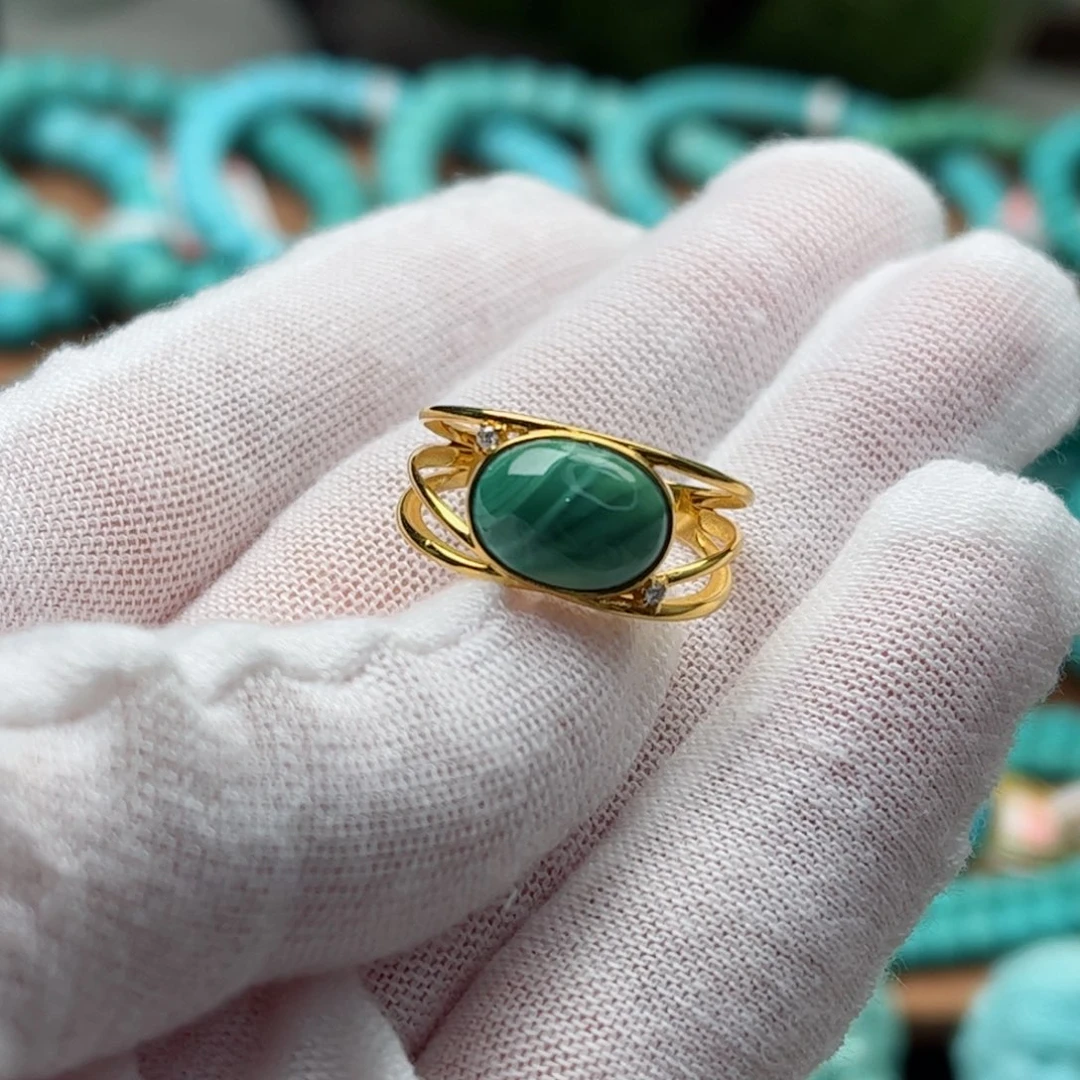 18K金镶嵌绿松石配饰