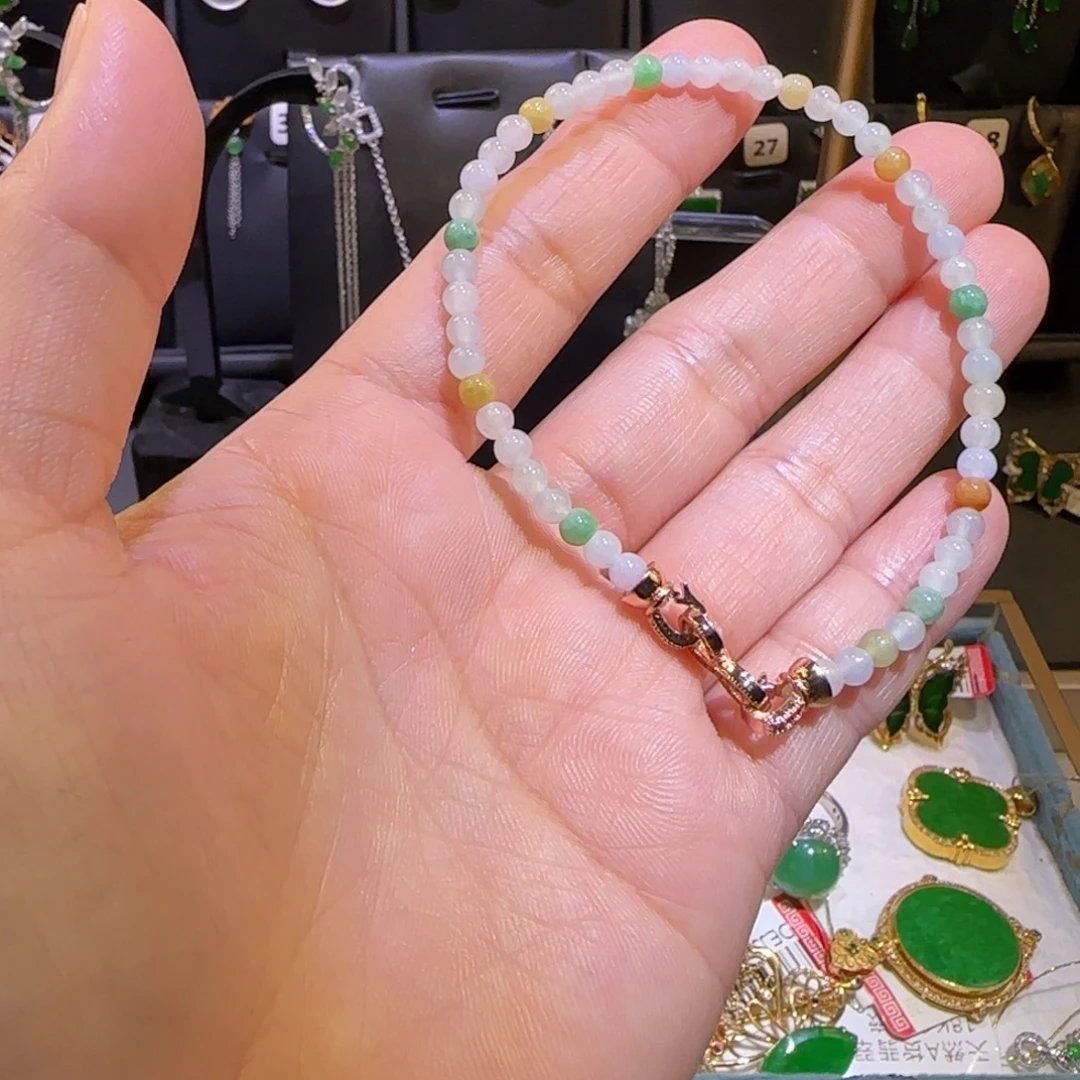 翡翠未镶嵌耳饰珠