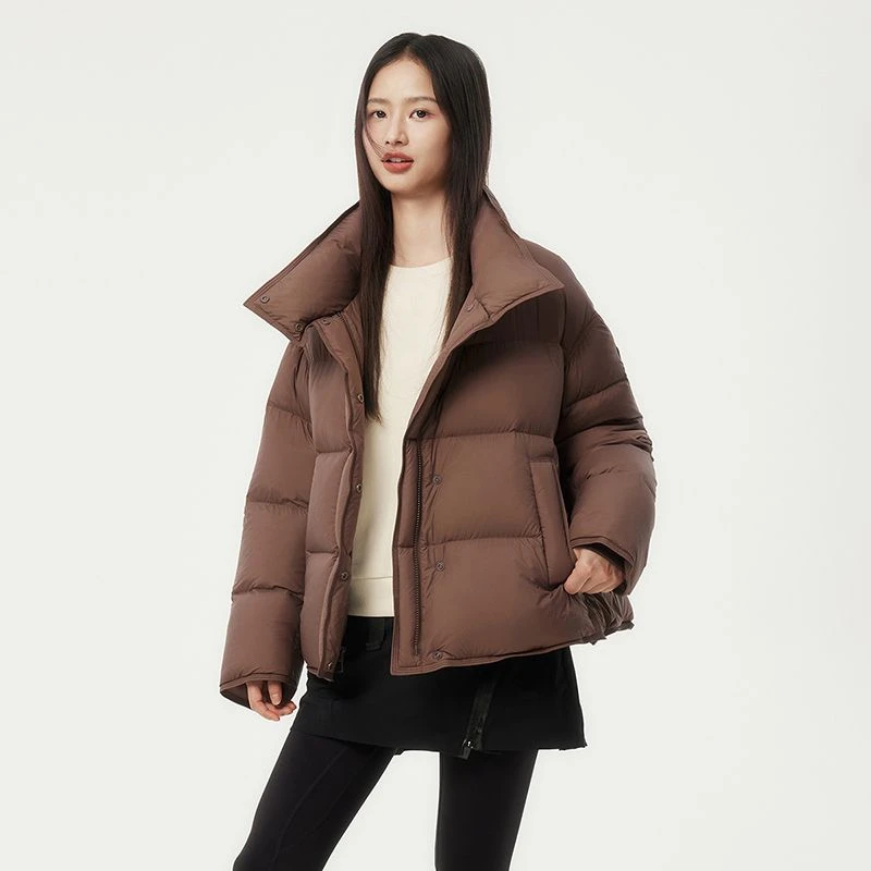 坦博尔羽绒服女2025反季时尚立领oversize宽松泡芙羽绒面包服外套
