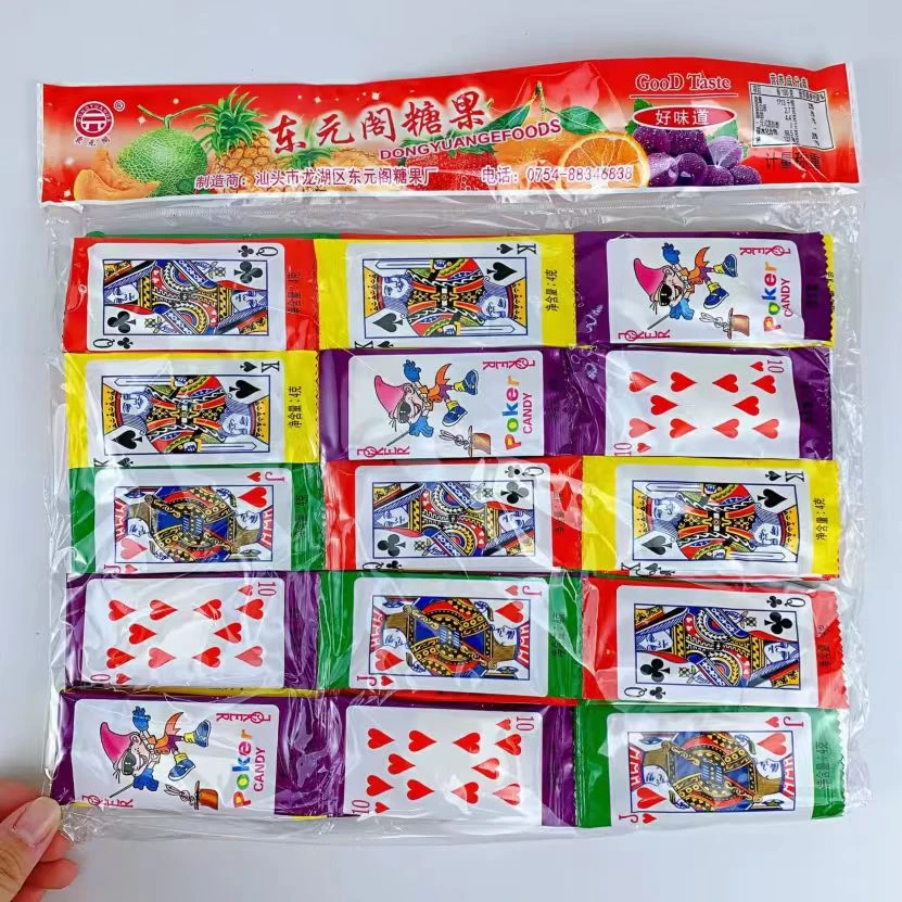 东元阁扑克糖充气糖果儿时回忆怀旧趣味小零食品万圣节混合水果味