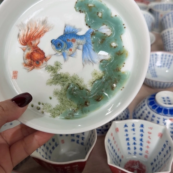 景德镇陶瓷手绘壶承