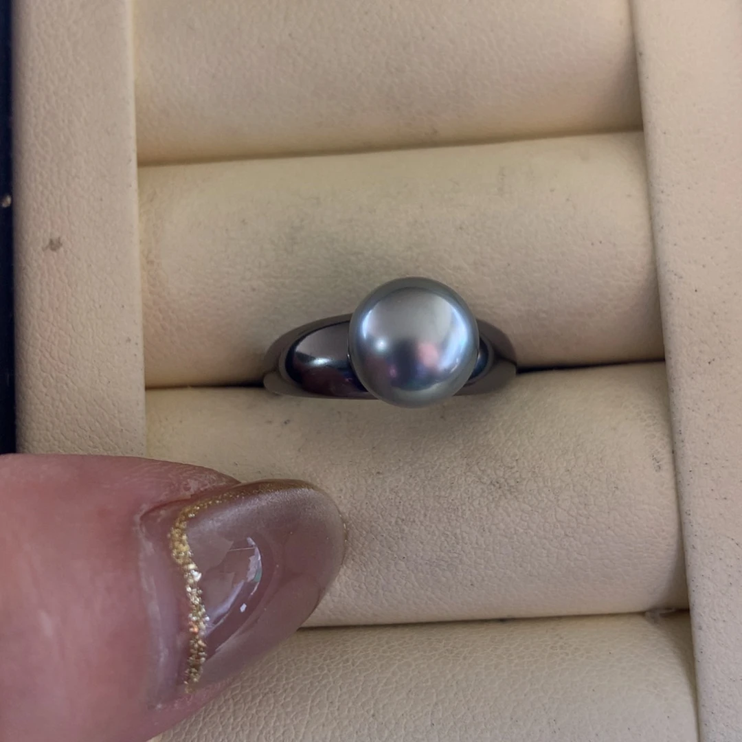 银S925镶嵌海水珍珠戒指