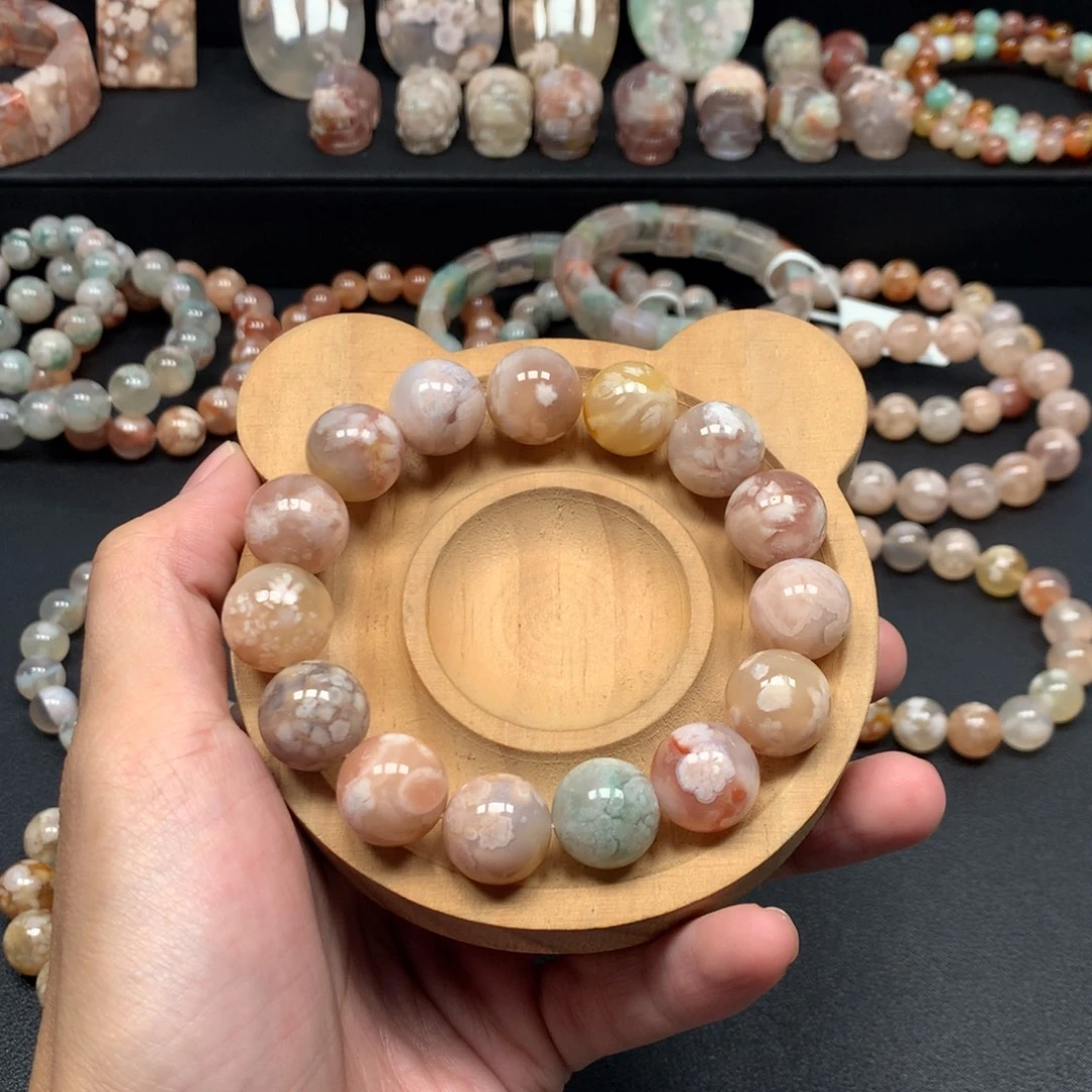 大***子玛瑙/玉髓手串未镶嵌