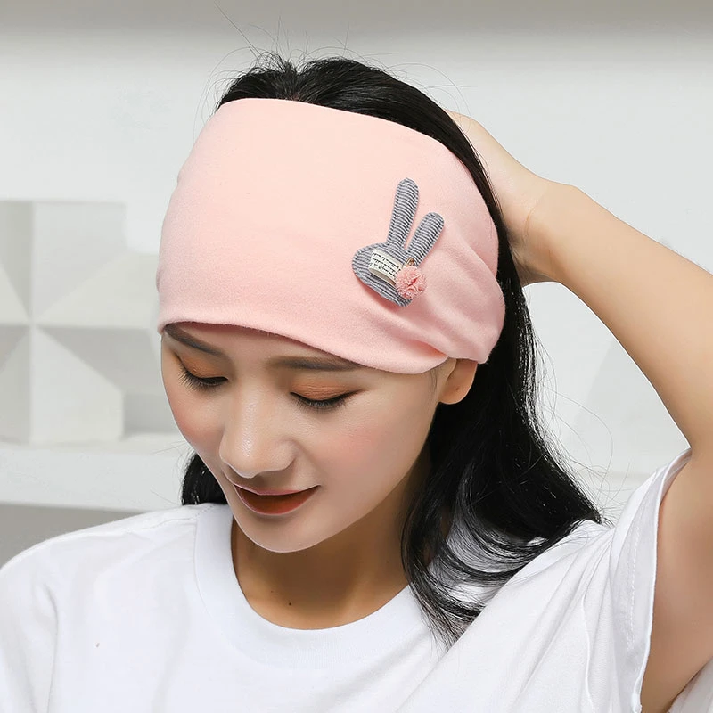 月子发带坐月子孕妇产后产妇头巾防风防寒额头保暖时尚发带可爱