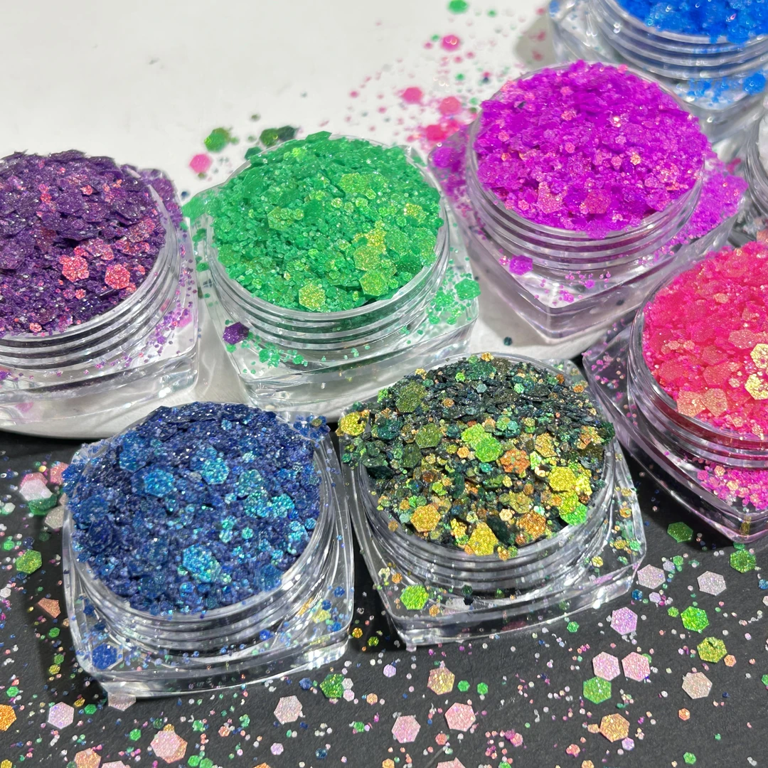 反光碎钻亮片磨砂哑光闪粉亮片爆闪美甲饰品流麻手工DIY玩具材料