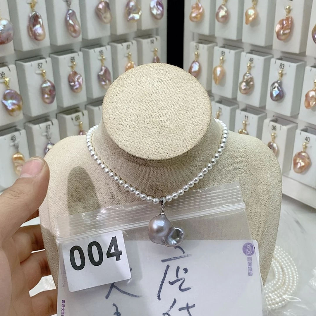 淡水珍珠颈饰合金