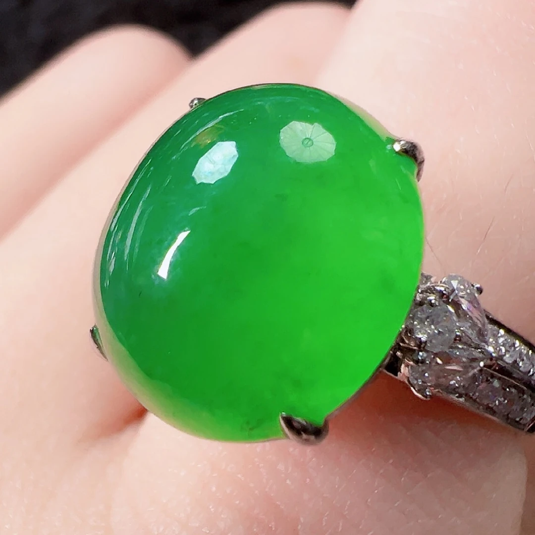翡翠戒指18K金镶嵌【福利款】签收后24小时鉴赏期