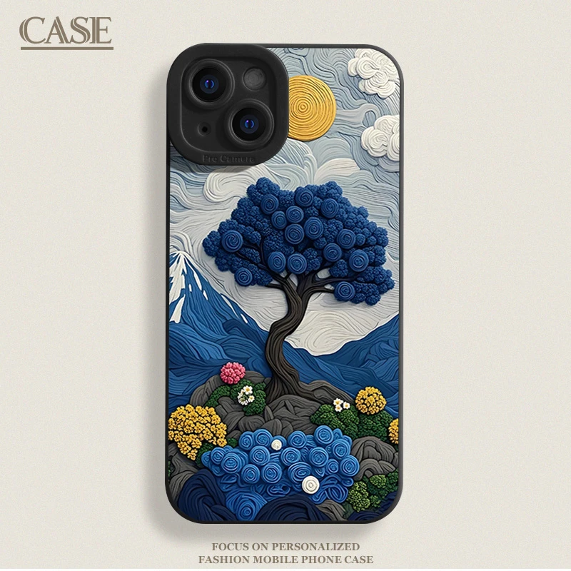 渐变山川玫瑰适用iPhone16ProMax手机壳15苹果14软13瞳影1211xsxr