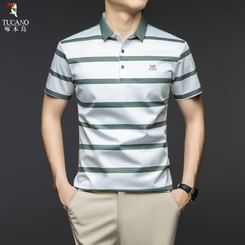 啄木鸟2025年春夏季新品时尚百搭潮流基础男士夏季基础短袖T恤