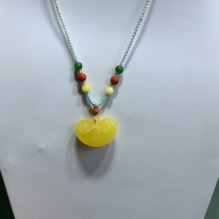 蜜蜡未镶嵌颈饰吊坠