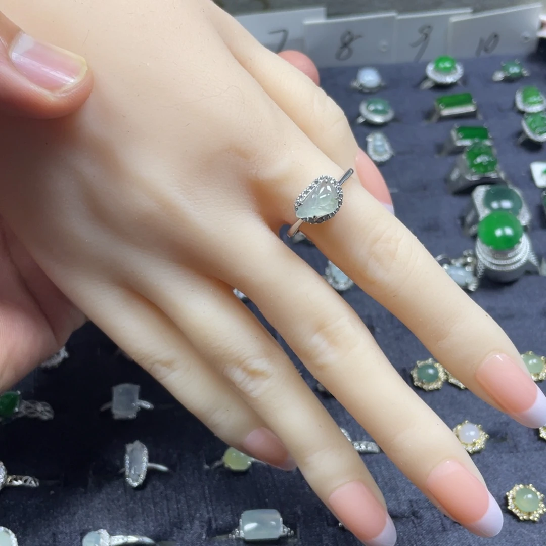 翡翠银S925镶嵌戒指