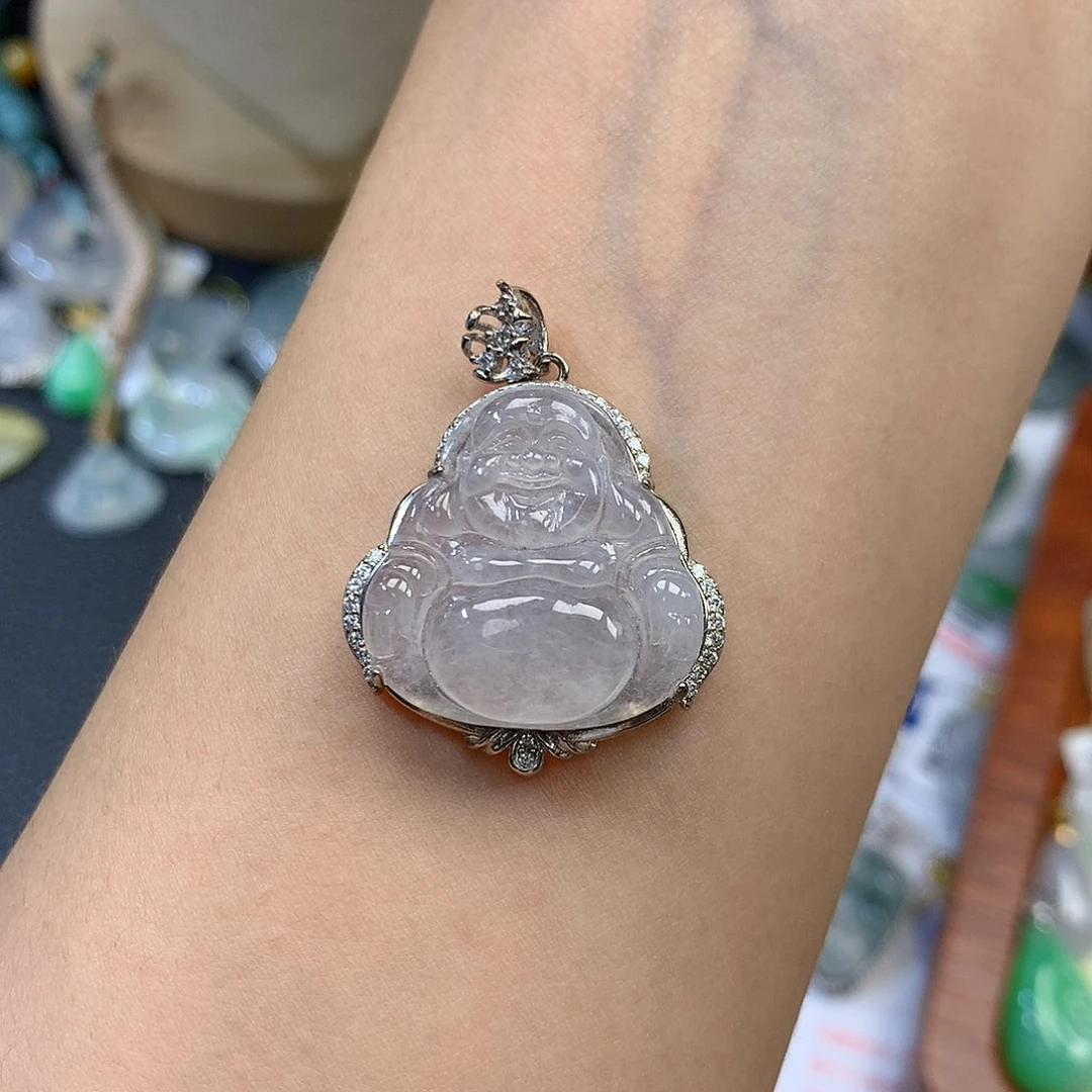 翡翠银S925镶嵌颈饰翡翠