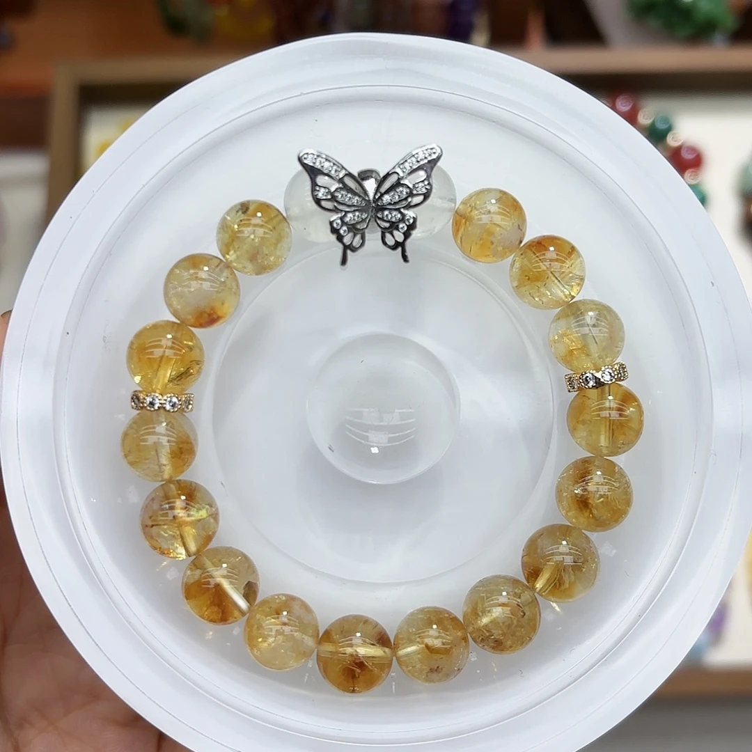 石英石非金属黄塔DIY手串
