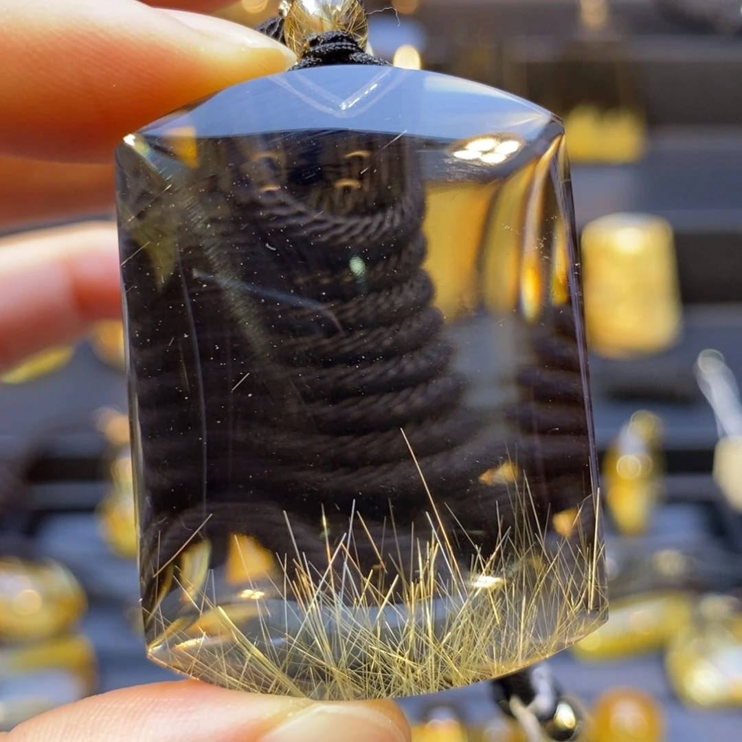 颈饰未镶嵌水晶发晶无事牌