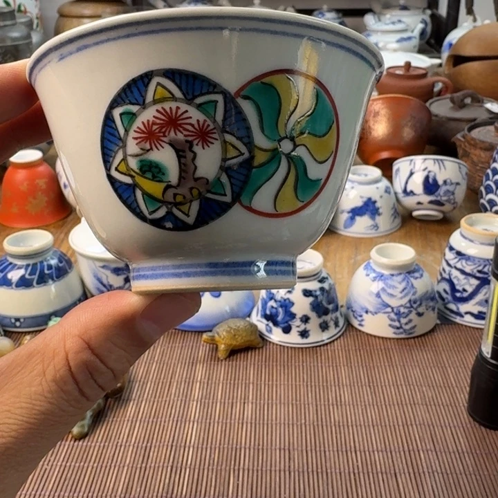 青花瓷器杯子茶具