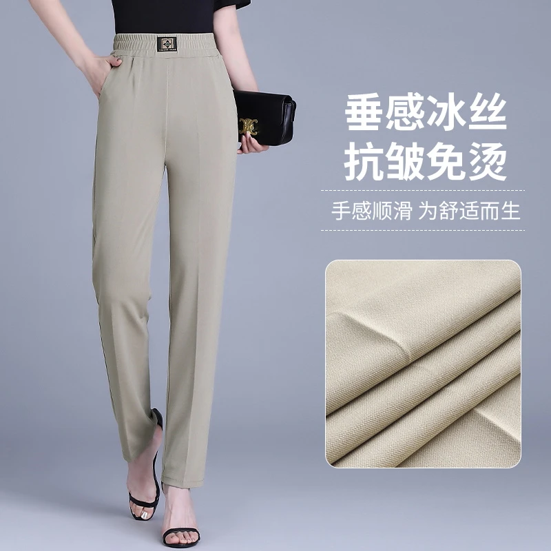 8夏季妈妈裤中年女裤老人裤子薄款女裤透气奶奶裤休闲裤中老年
