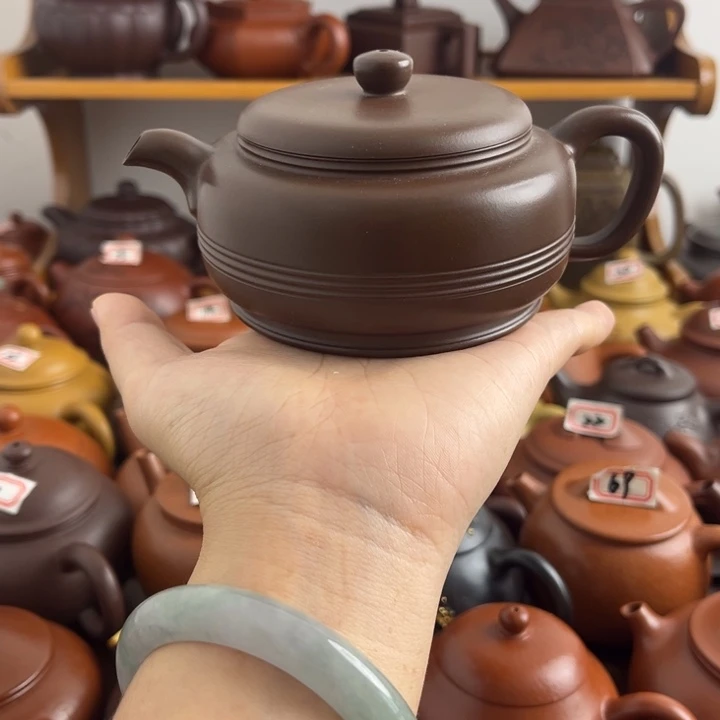 茶壶紫砂250cc紫泥半手