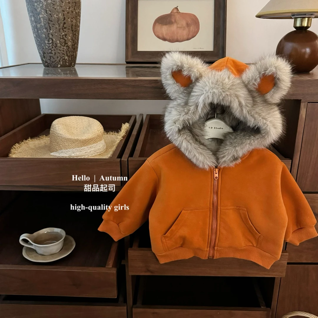 【甜品起司】橘子与狐狸！原创cos男女宝宝超萌立体连帽卫衣外套