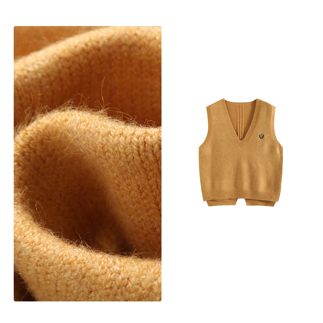 现货！门店15&9！纯色百搭~V领秋冬柔软舒适式女针织衫H00596