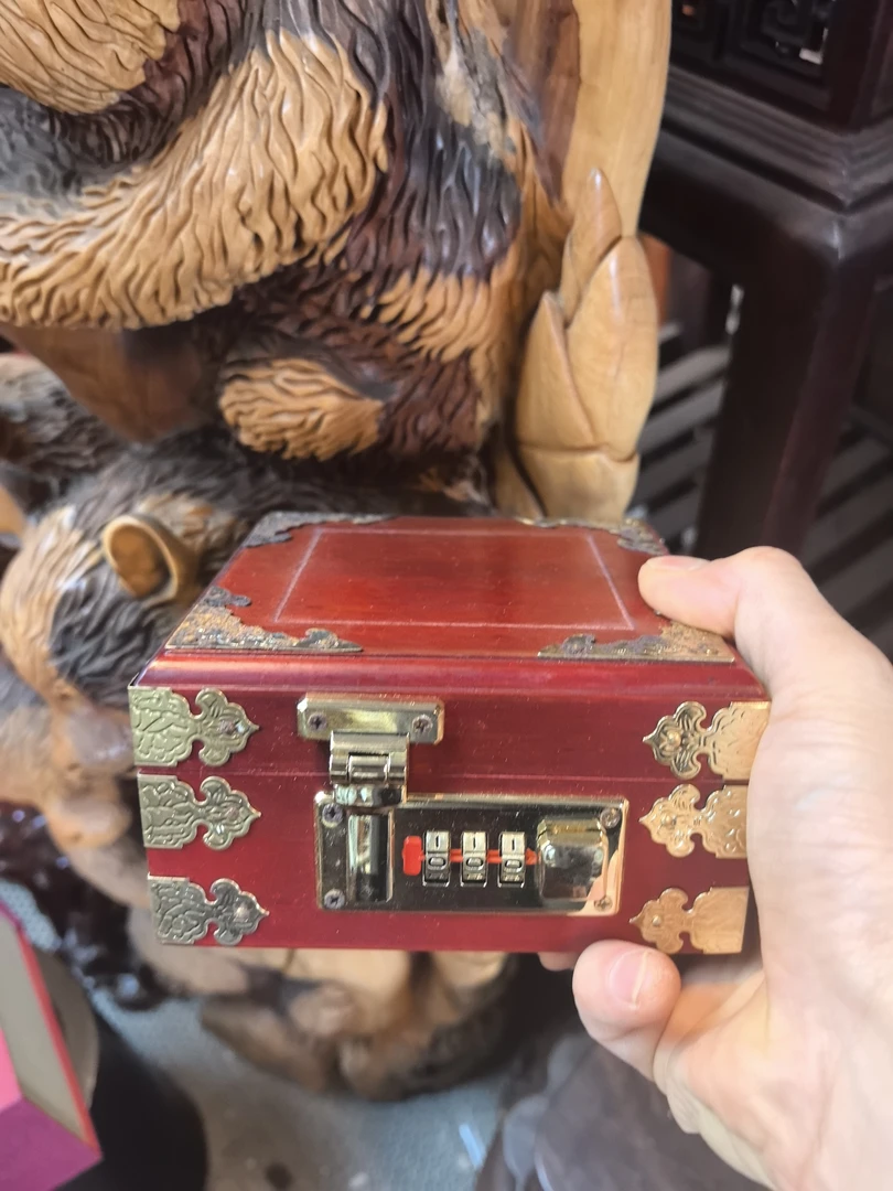 实木制作榫卯结构大尺寸首饰盒收纳盒13-13-7微瑕疵处理