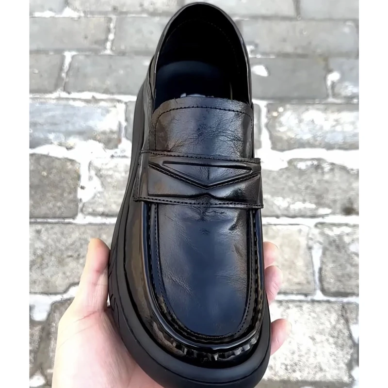 休闲皮鞋2025新款男鞋英伦风商务西装一脚蹬福乐鞋休闲软底鞋男
