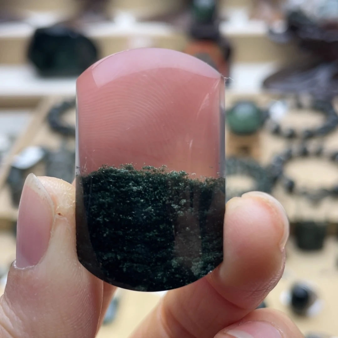 未镶嵌水晶颈饰绿幽灵聚宝盆无事牌